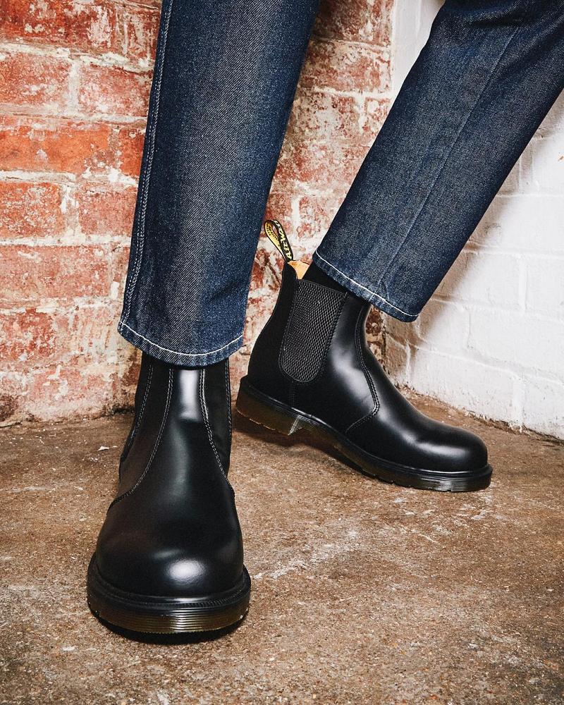 Dr Martens 2976 Smooth Lær Chelsea Støvler Herre Svarte | Norge 318UZG